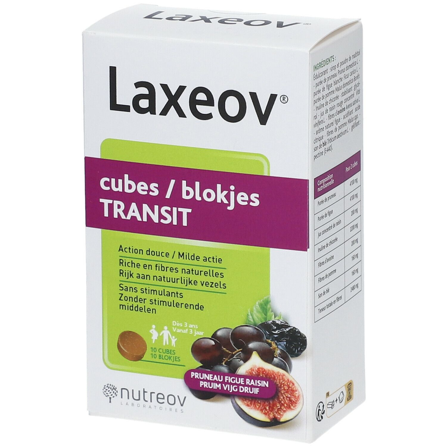 LAXEOV® Würfel Transit express® Pflaume Feigen Traubenfeige