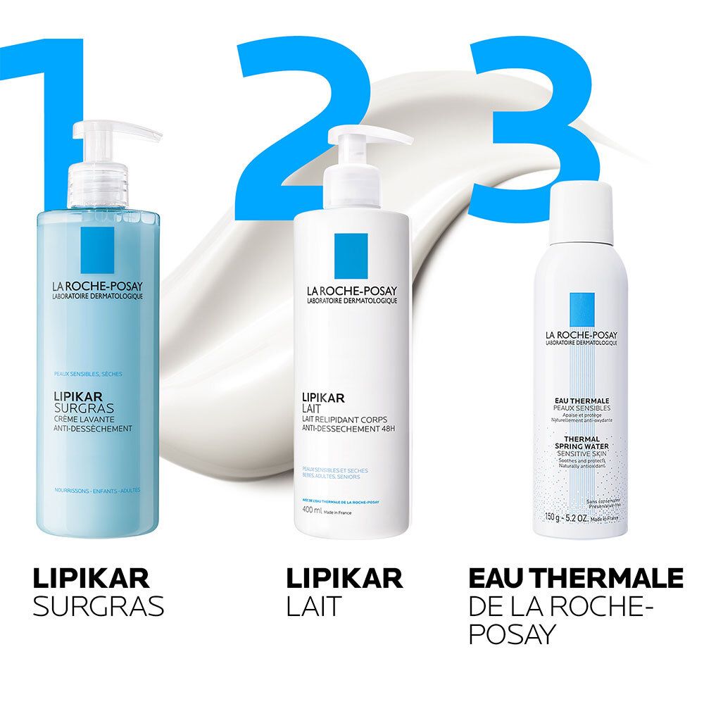 LA ROCHE-POSAY LIPIKAR Surgras Crème lavante anti-dessèchement