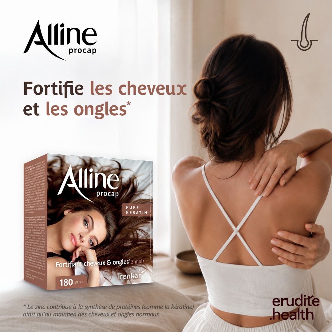 Emballage Alline Procap, 180 gélules, pour la croissance des cheveux.