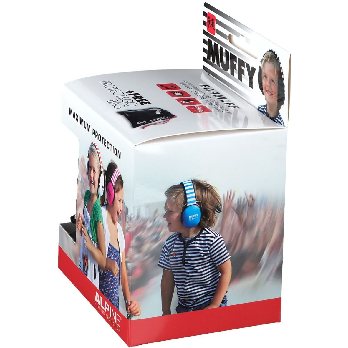 ALPINE® MUFFY Maximun Protection Kapselgehörschutz Kids schwarz-weiss
