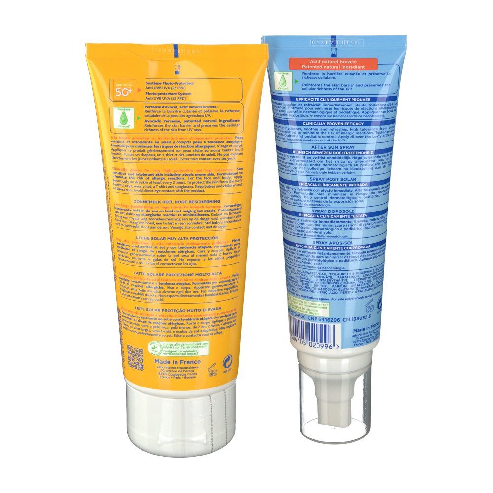 mustela® bébé sehr hoher Sonnenschutz Sonnenmilch SPF 50+ + After Sun Spray