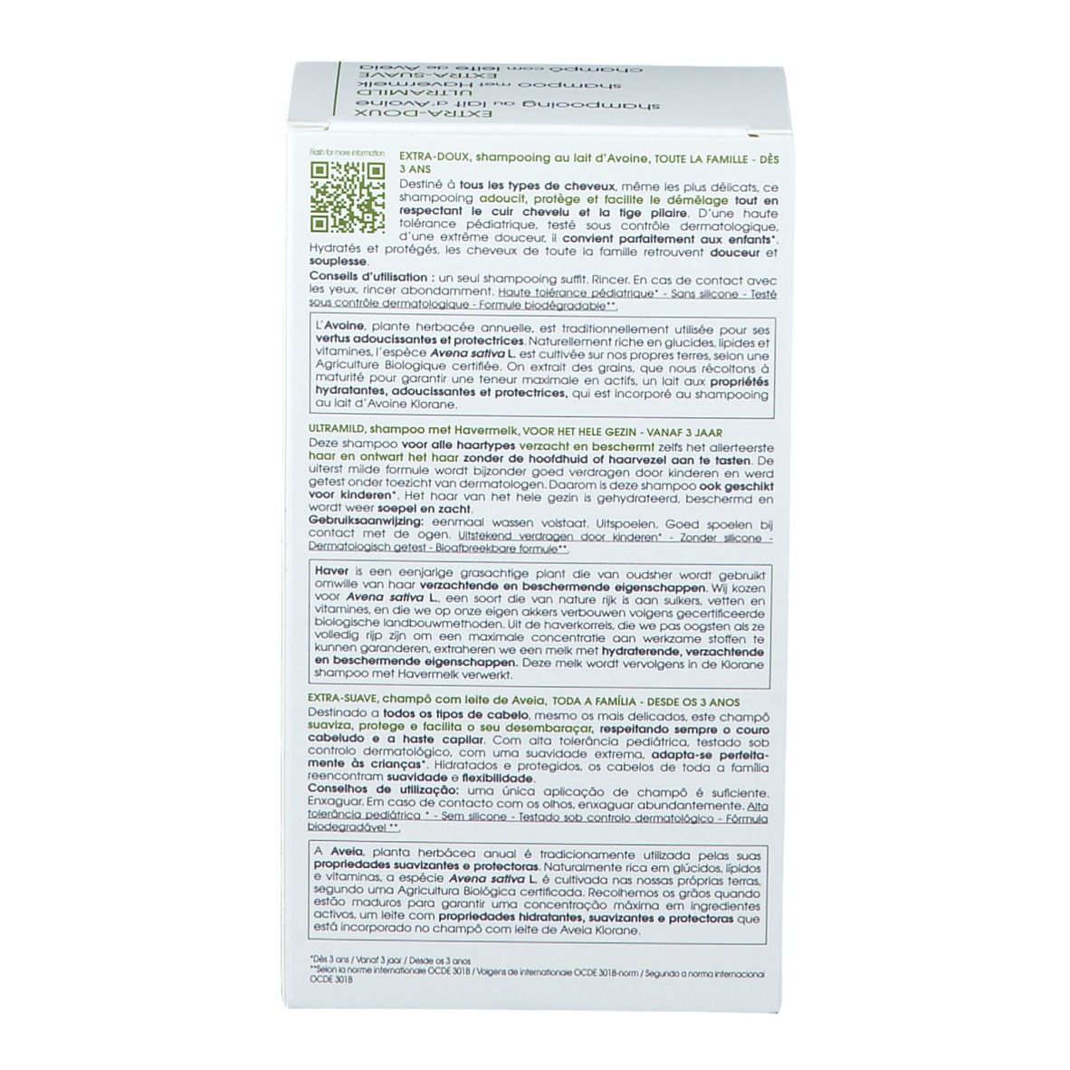 KLORANE Extramildes Shampoo mit Hafermilch