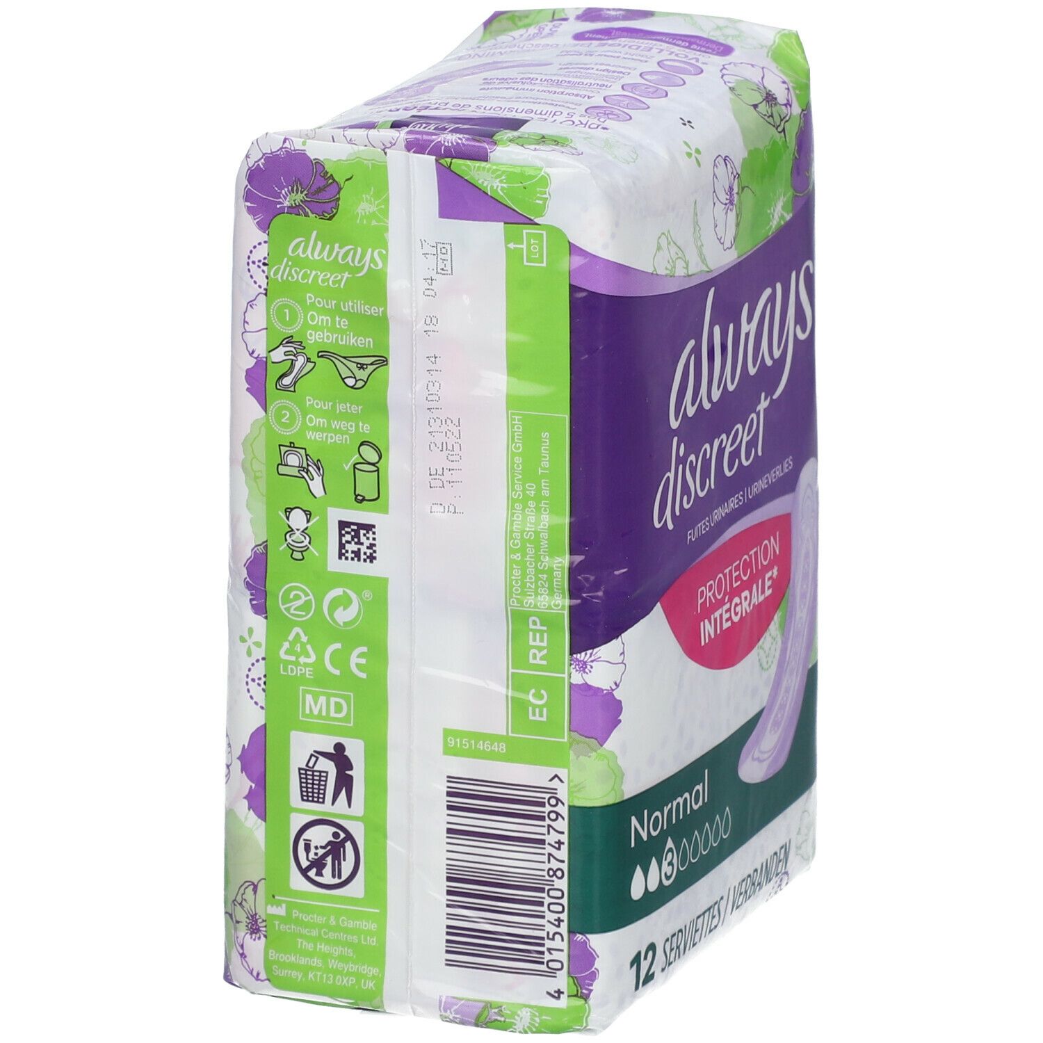 Always Discreet Inkontinenz Binden Normal