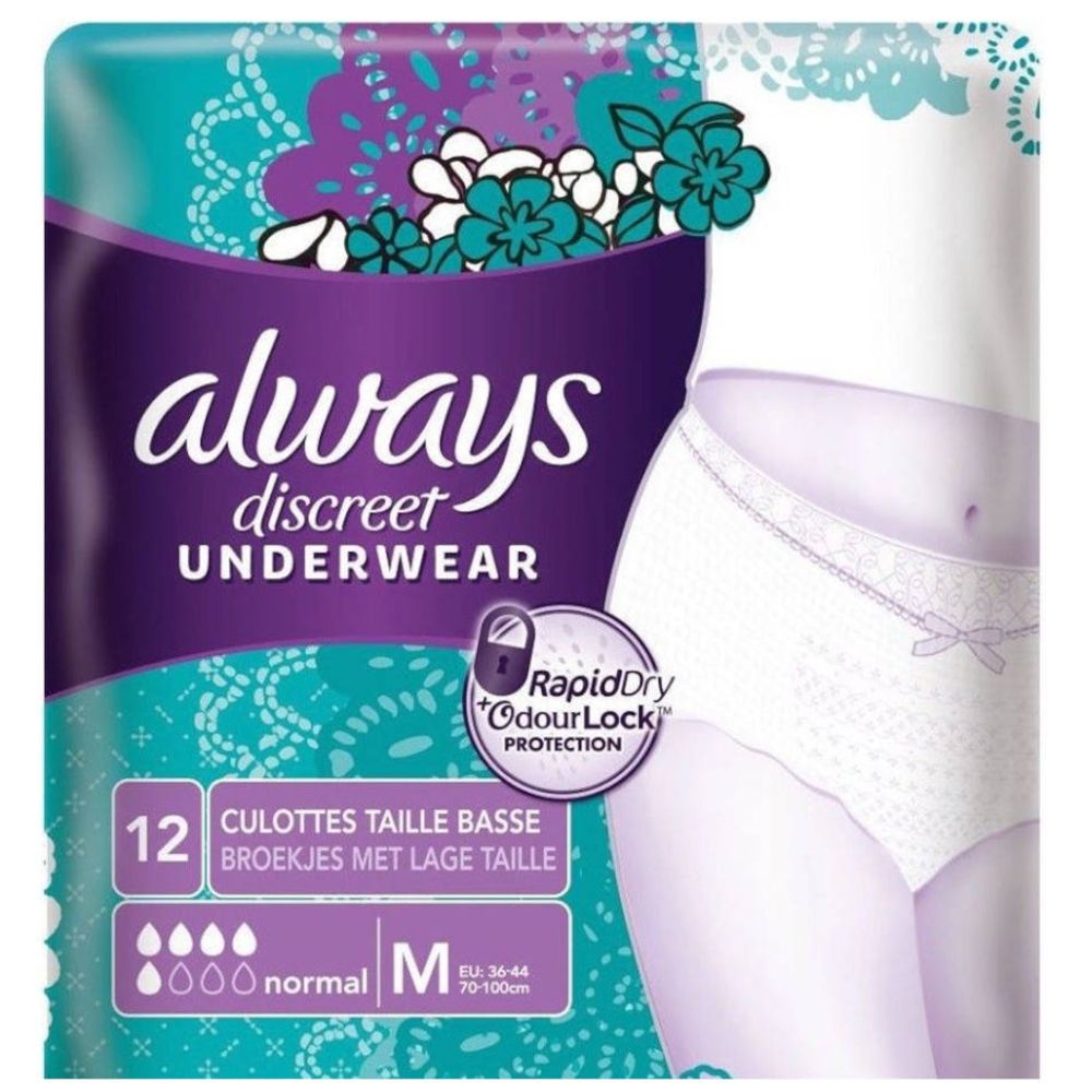 Always Discreet Incontinence Pants Medium Taille Basse