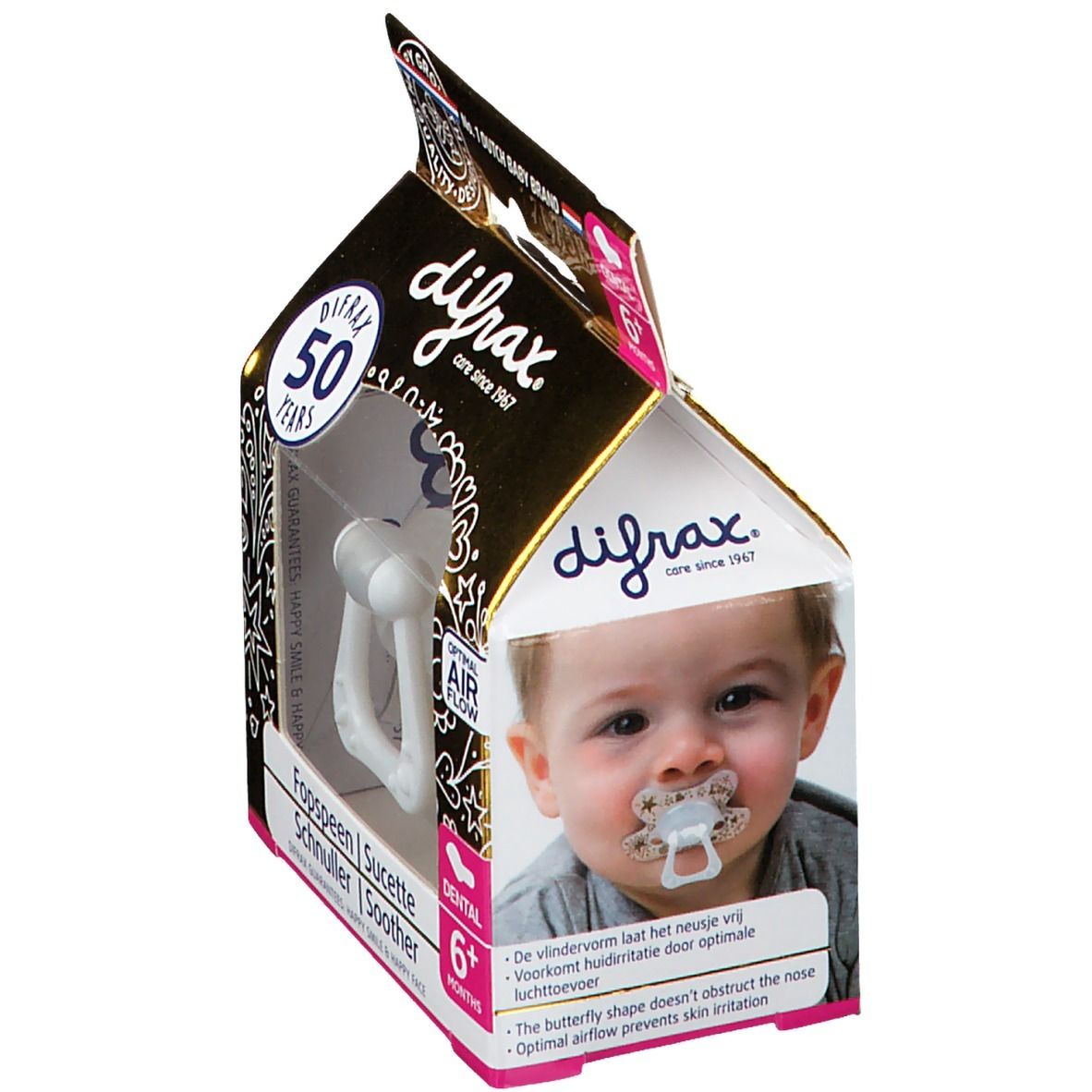  Difrax® Sucette Dental 6+ mois d'Or