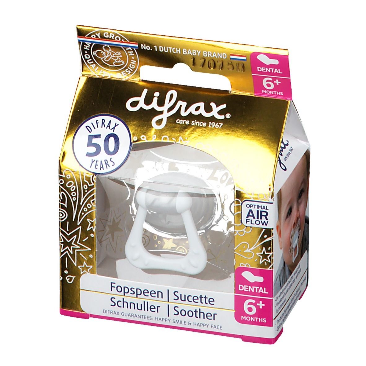  Difrax® Sucette Dental 6+ mois d'Or