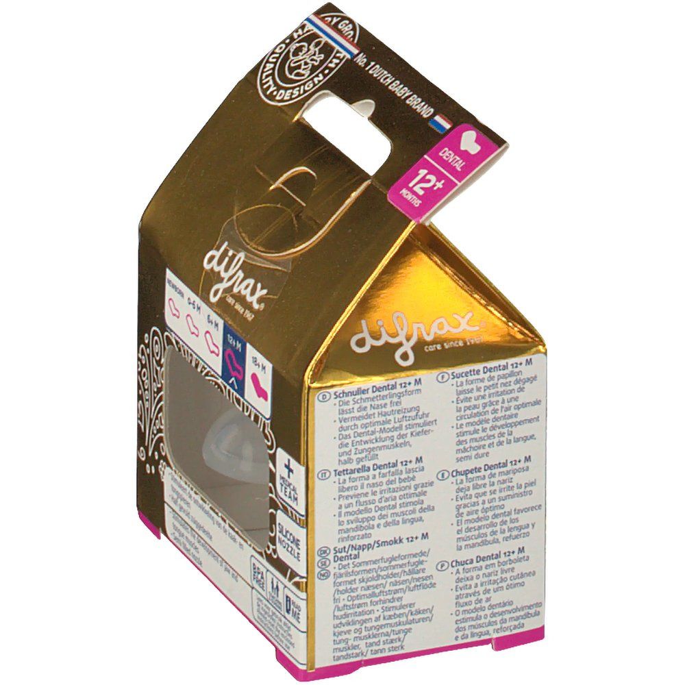 difrax® Schnuller - Dental - Gold +12 Monate