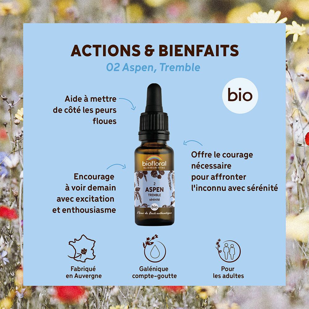 BIOFLORAL 02 - Aspen - Tremble - 20 ml