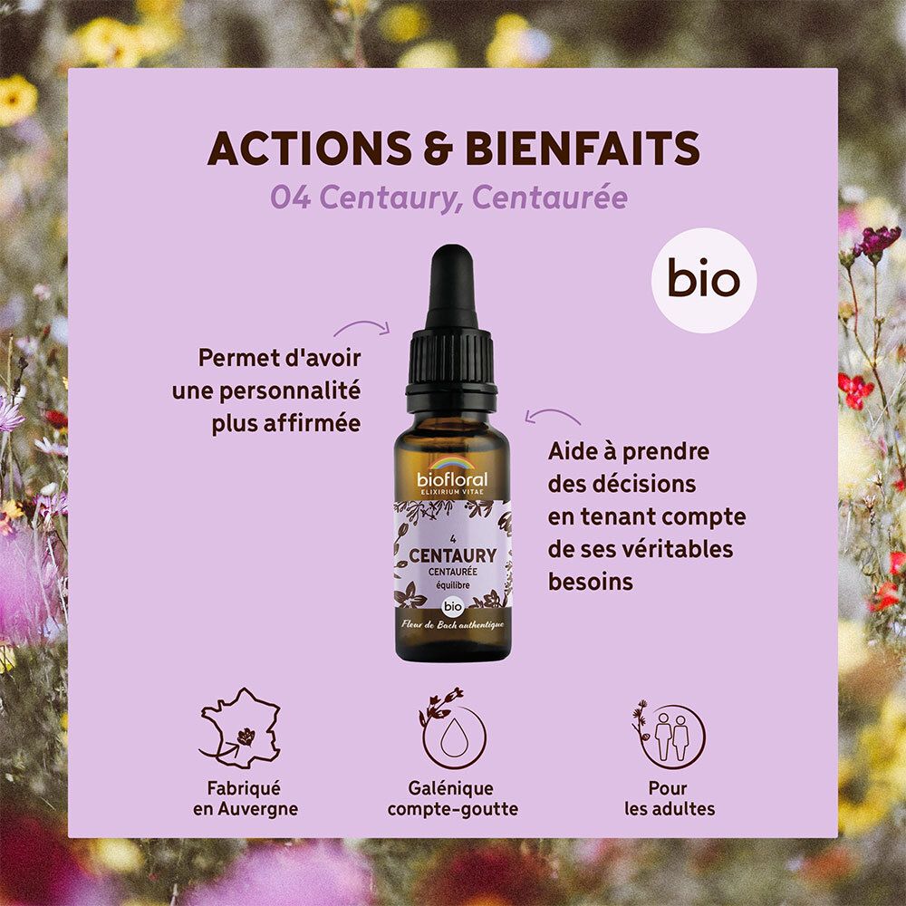 BIOFLORAL 04 - Centaury - Tausendgüldenkraut - 20 ml