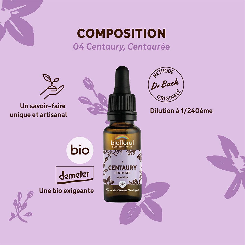 BIOFLORAL 04 - Centaury - Tausendgüldenkraut - 20 ml