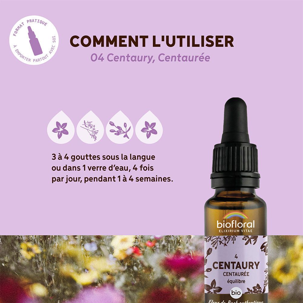 BIOFLORAL 04 - Centaury - Tausendgüldenkraut - 20 ml