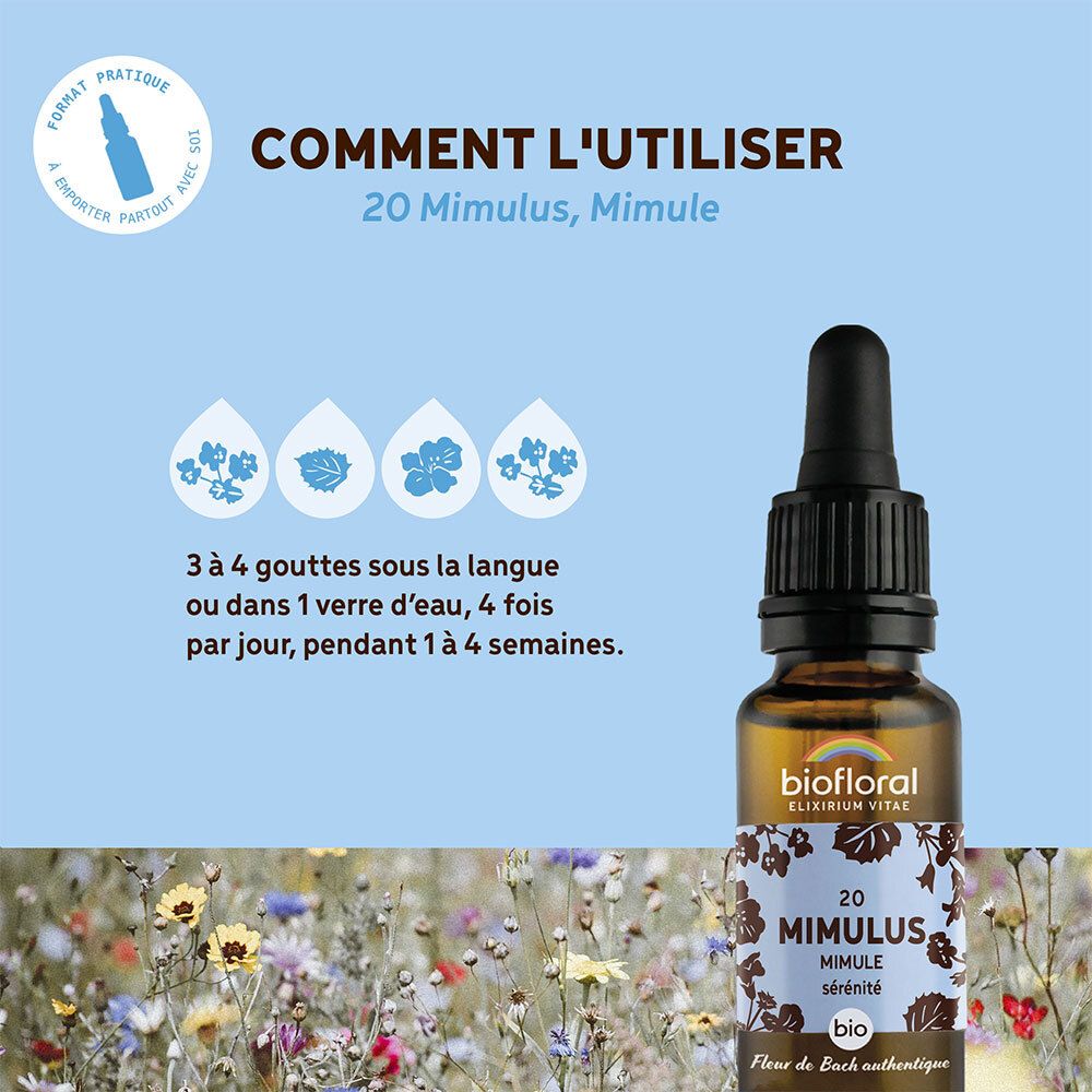 BIOFLORAL 20 - Mimulus - Mimule - 20 ml