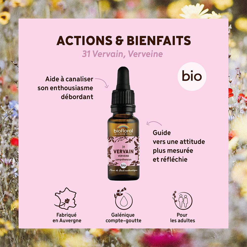 BIOFLORAL 31 - Vervain - Eisenkraut - 20 ml