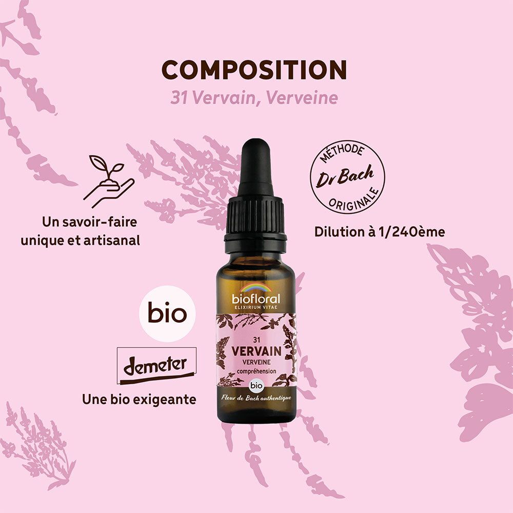 BIOFLORAL 31 - Vervain - Eisenkraut - 20 ml