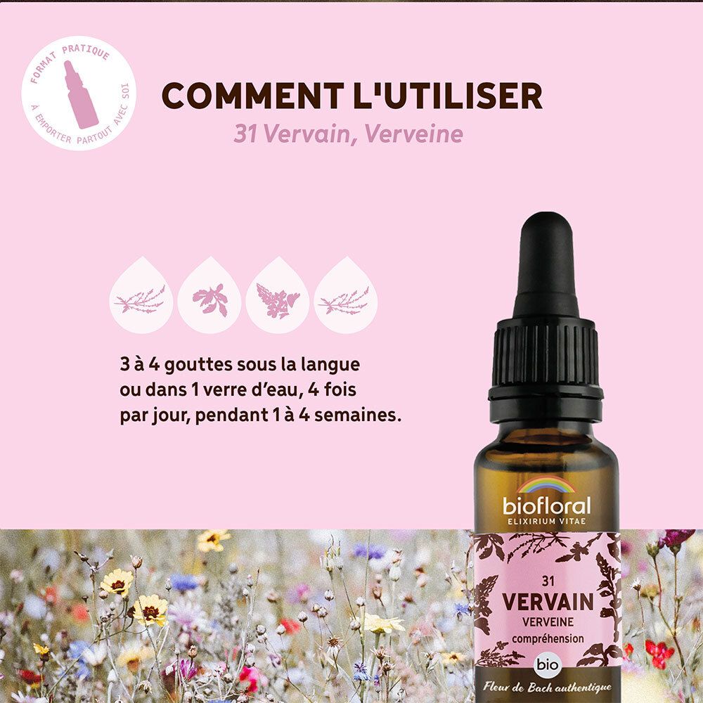 BIOFLORAL 31 - Vervain - Eisenkraut - 20 ml