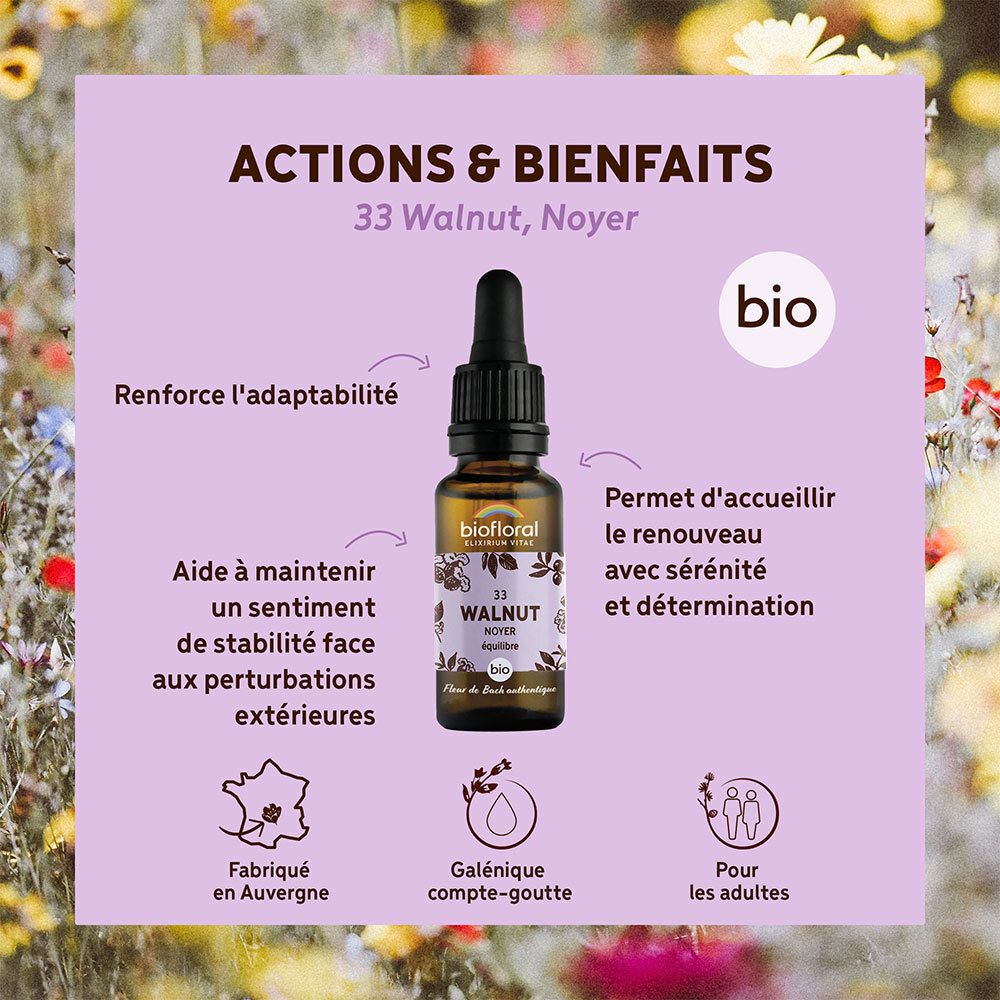 BIOFLORAL 33 - Walnut - Noyer - 20 ml