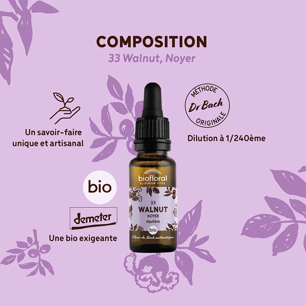 BIOFLORAL 33 - Walnut - Noyer - 20 ml