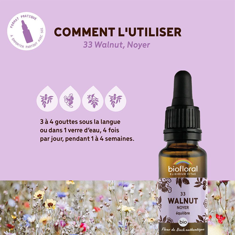 BIOFLORAL 33 - Walnut - Noyer - 20 ml