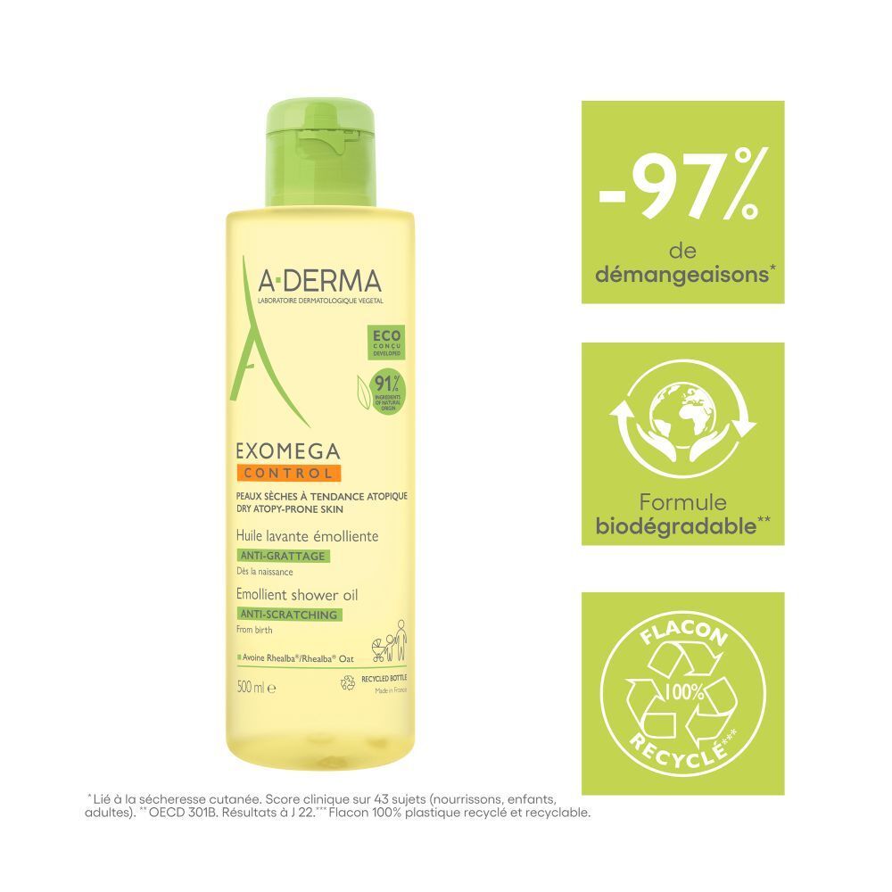 A-Derma EXOMEGA CONTROL Huile lavante émolliente