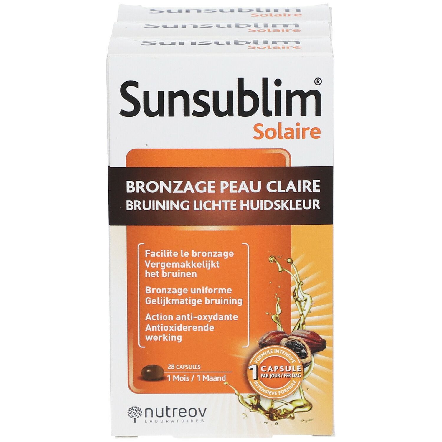 Nutreov Physcience Sunsublim® Bronzage Peau Claire