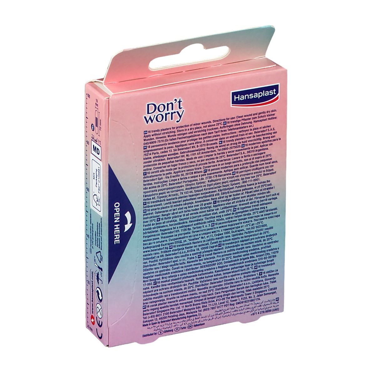 Hansaplast Pflasterstrips Dont Worry Limited Edition 7,2 x 1,9 cm