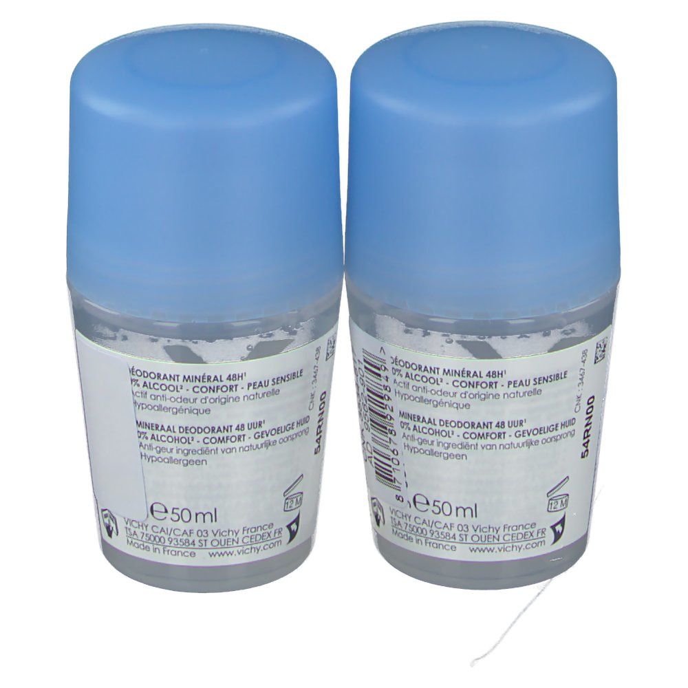 VICHY Déodorant Minéral Sans sels d'aluminium Roll on