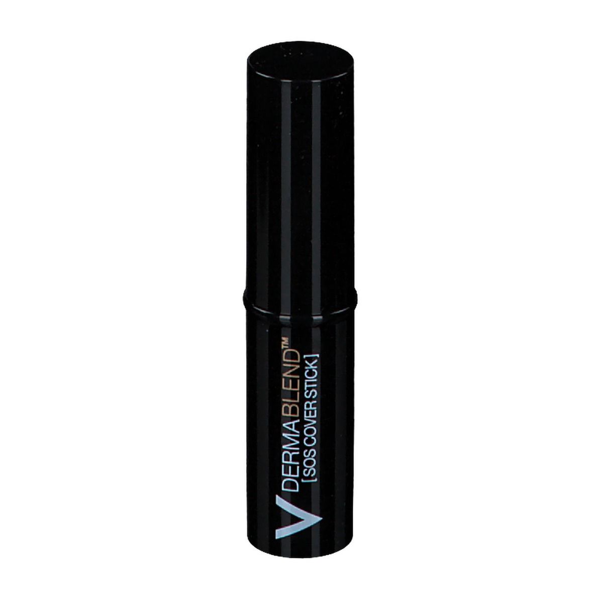 Schwarzer SOS Cover Stick. Vertikale Streifen. Marke und Produktbezeichnung sichtbar.