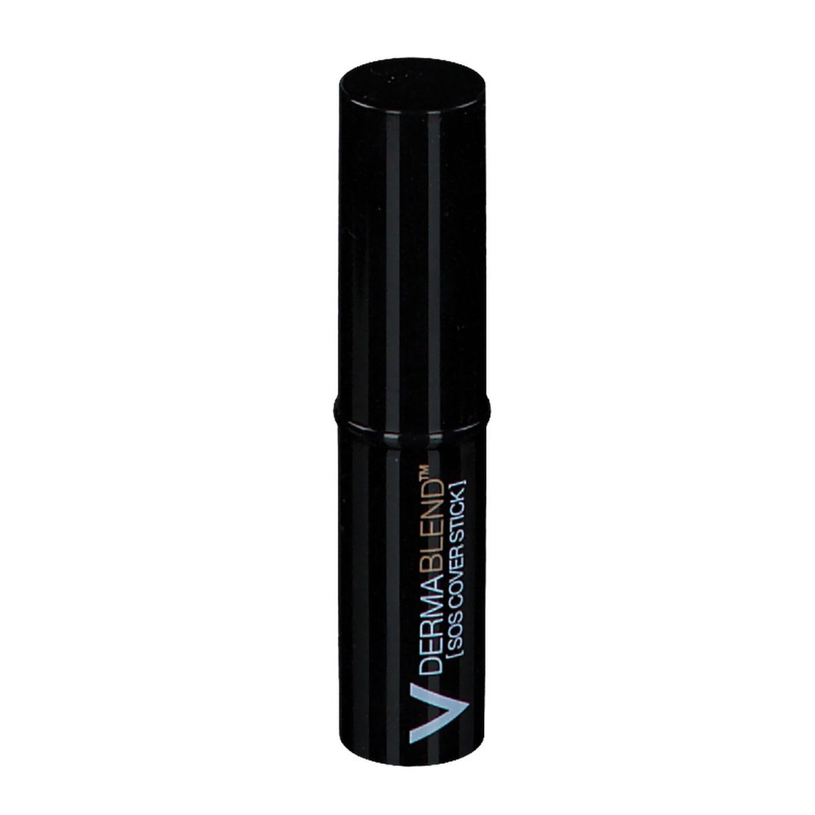 Schwarzer SOS Cover Stick. Vertikale Streifen. Marke und Produktbezeichnung sichtbar.