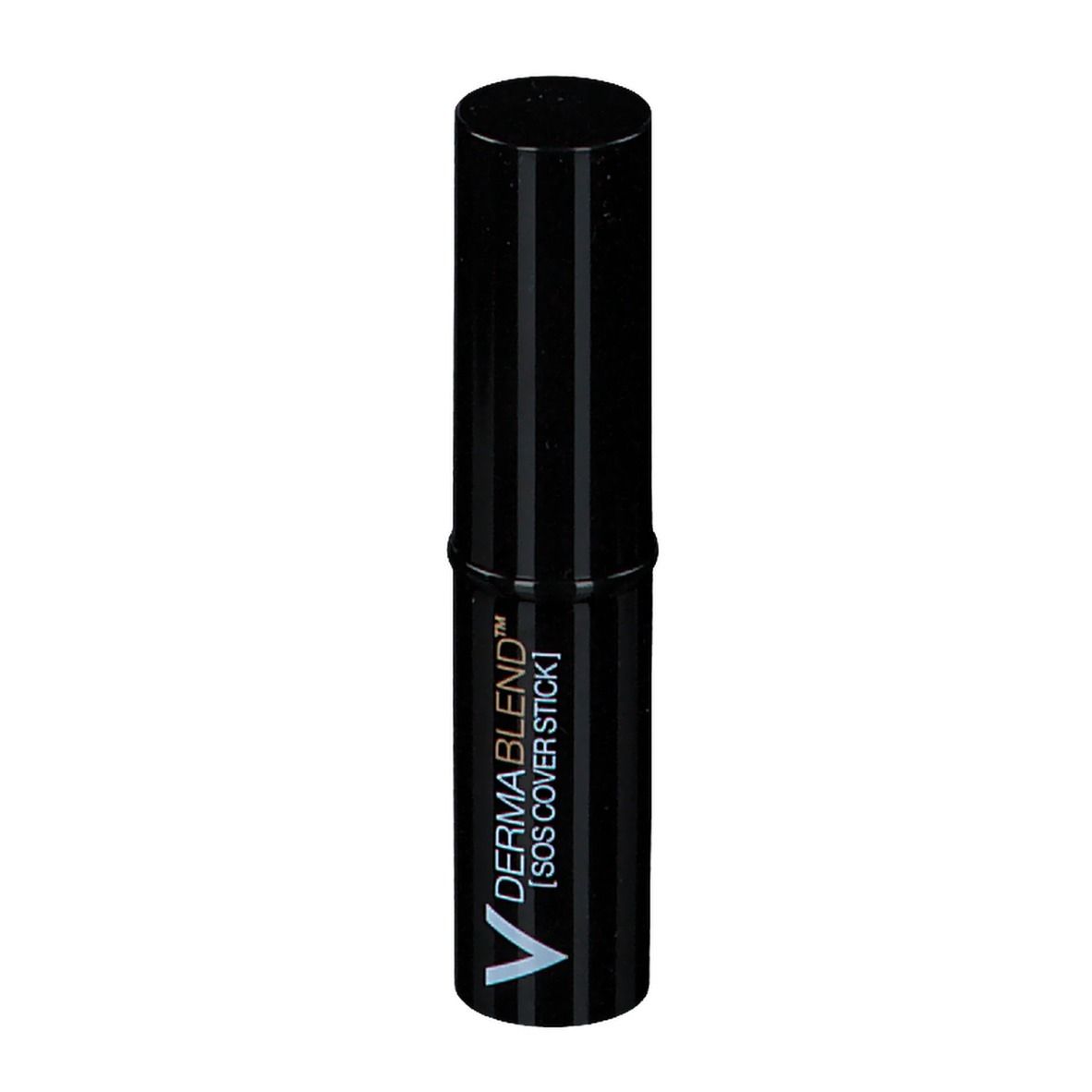 Schwarzer SOS Cover Stick. Vertikale Streifen. Marke und Produktbezeichnung sichtbar.