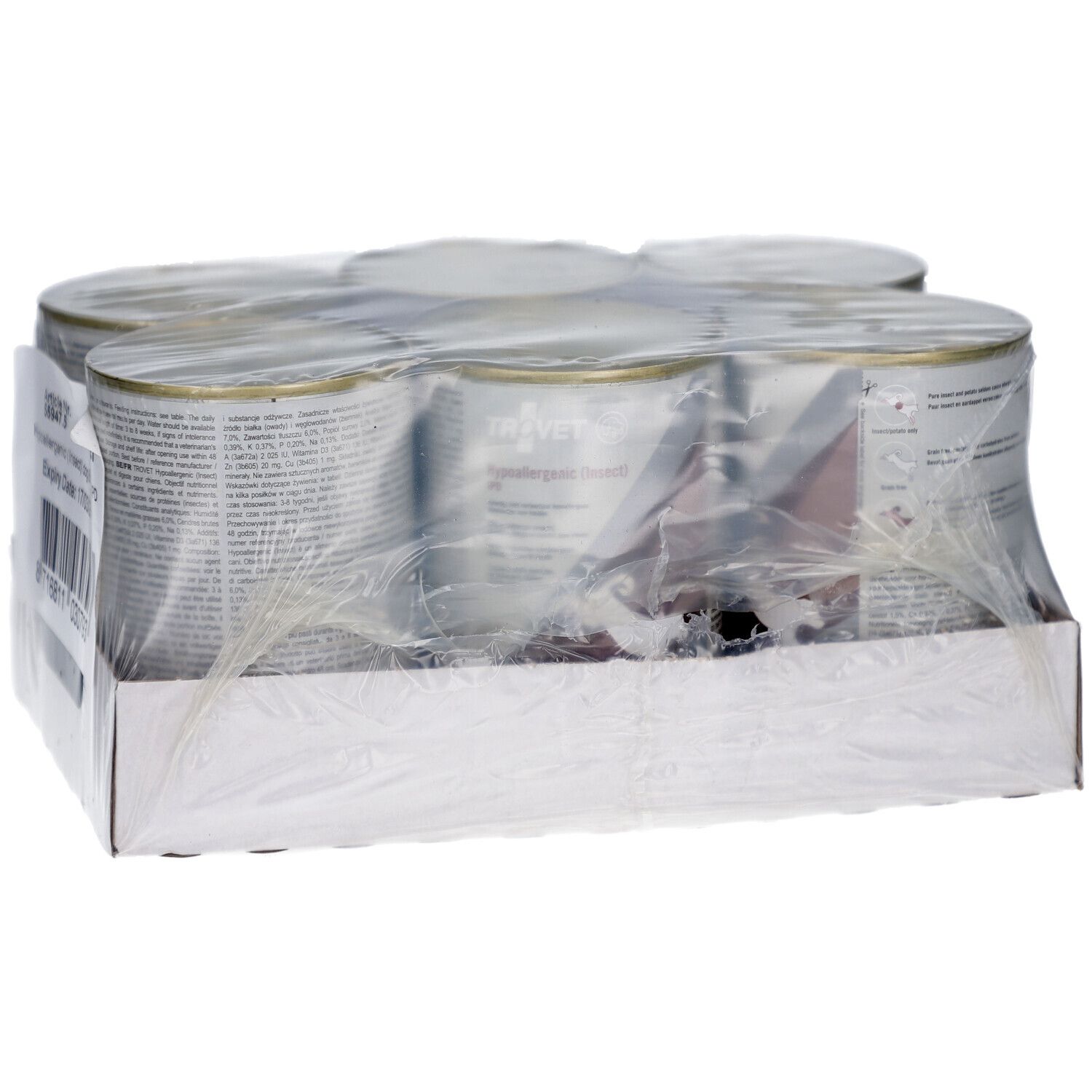 VetLife Hypoallergen Schwein & Kartoffel Katzenfutter, 400g Beutel.