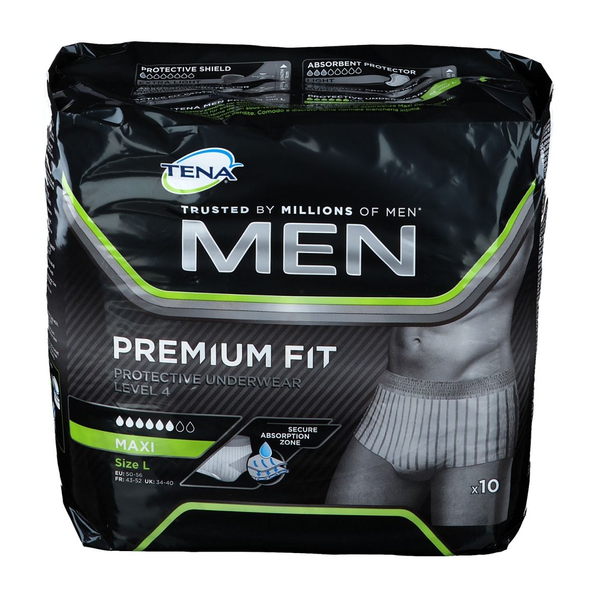 TENA MEN Premium Fit Protective Underwear Level 4 L