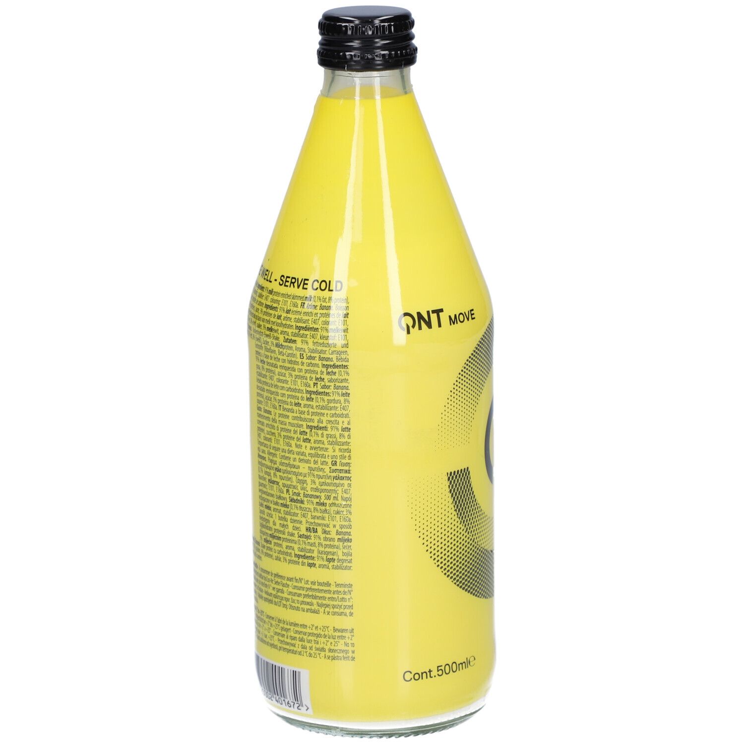 QNT Protein Shake (53g Protein) Glasflasche Banane