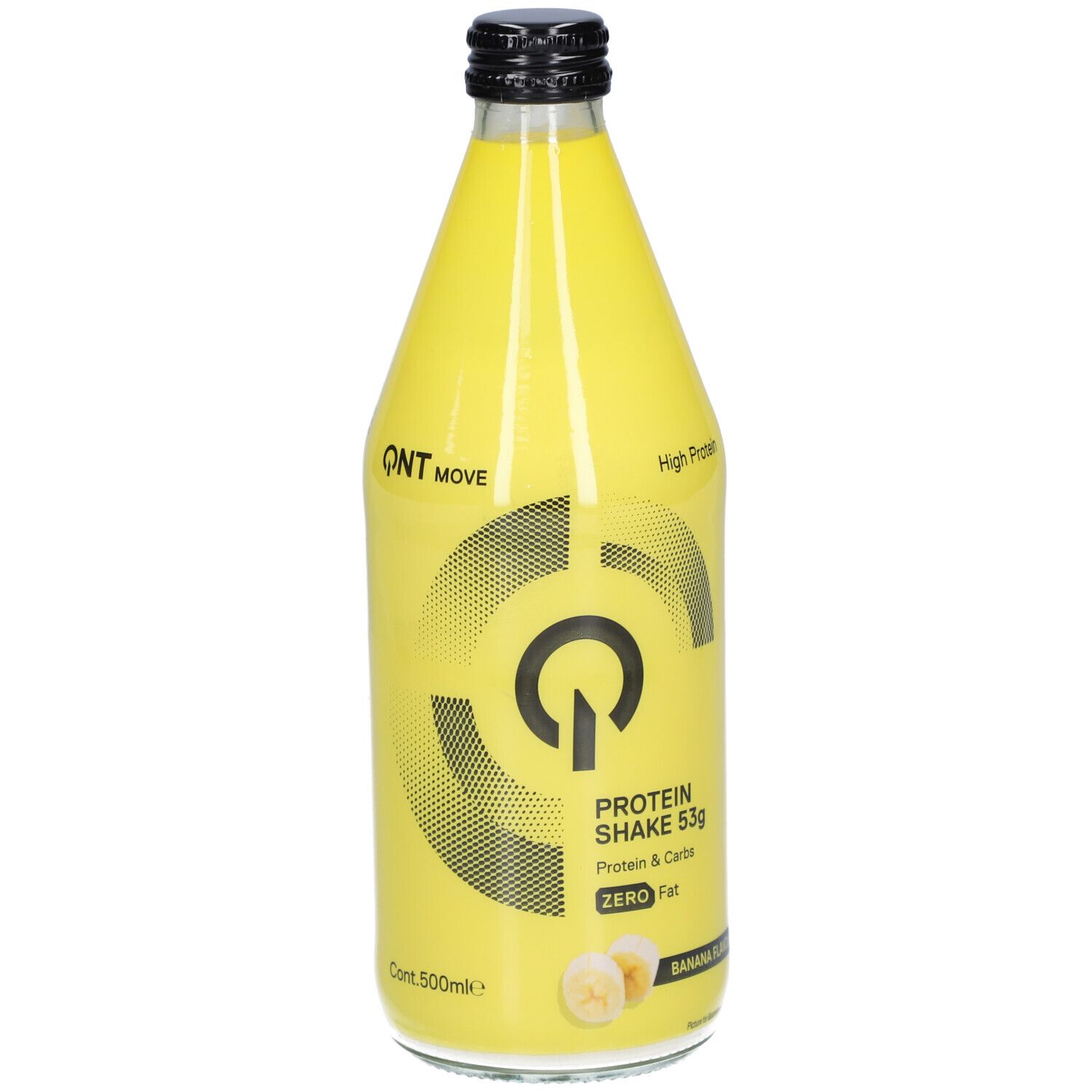QNT Protein Shake (53g Protein) Glasflasche Banane