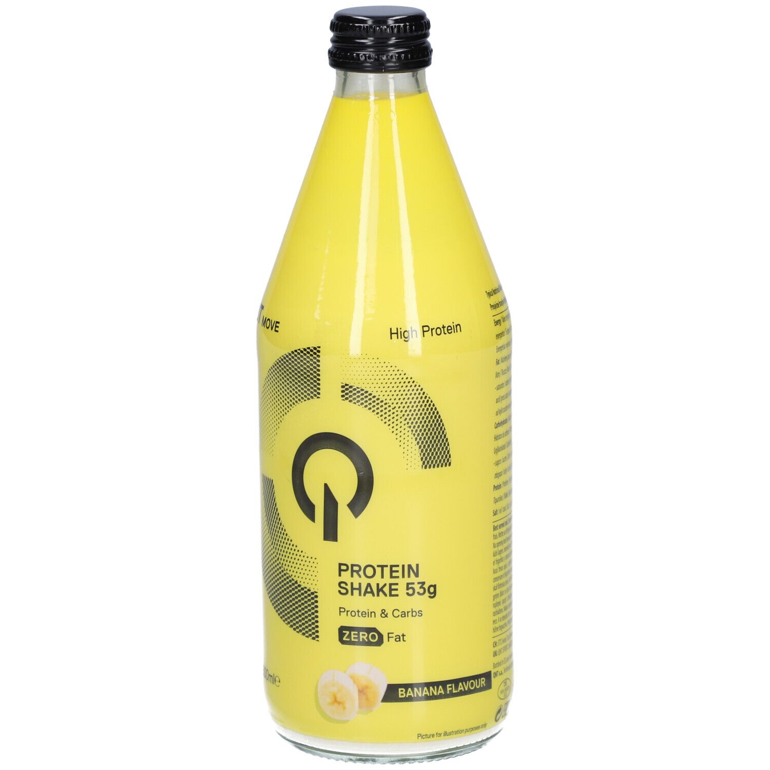 QNT Protein Shake (53g Protein) Glasflasche Banane