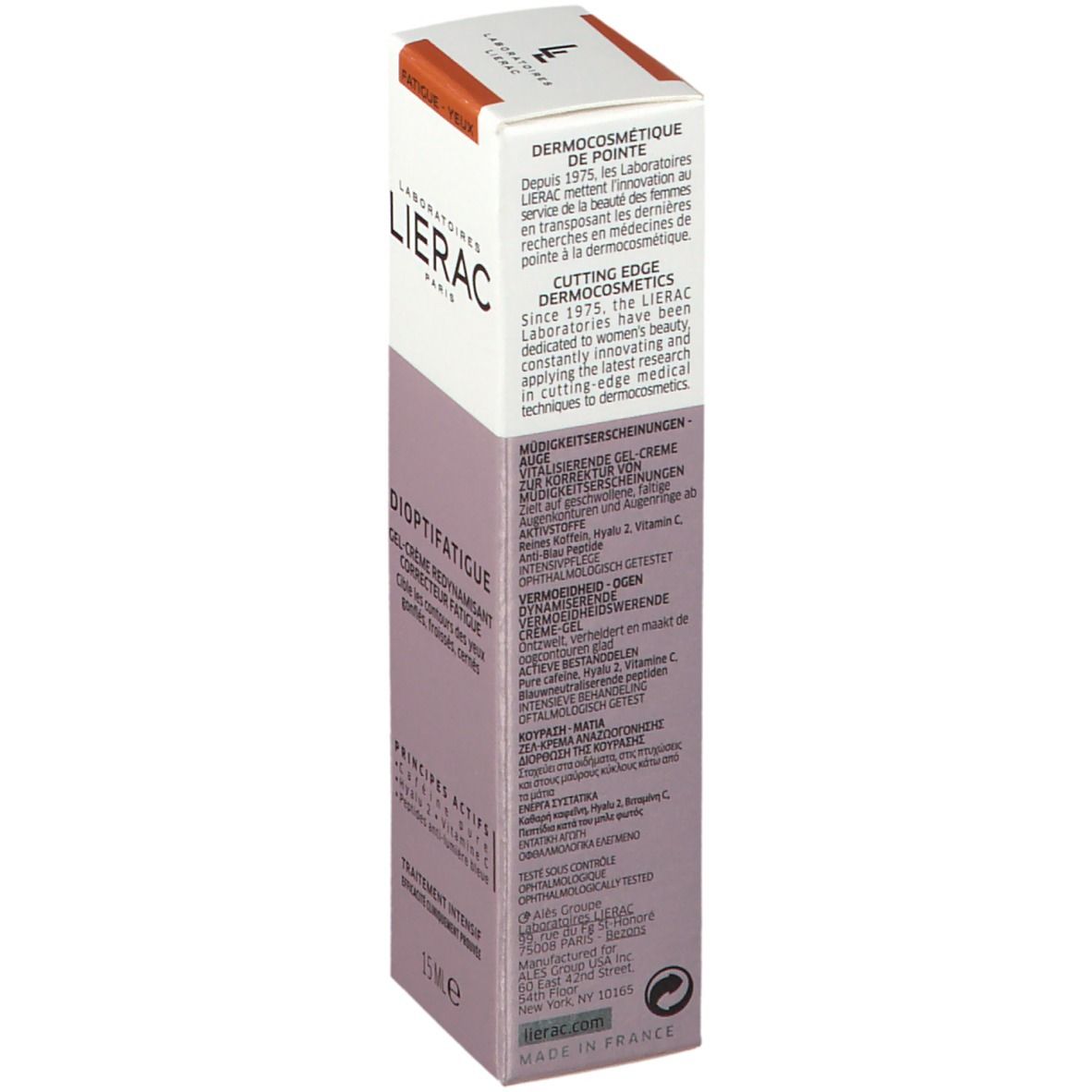 LIERAC Dioptifatigue Gel-Crème redynamisant correcteur fatigue