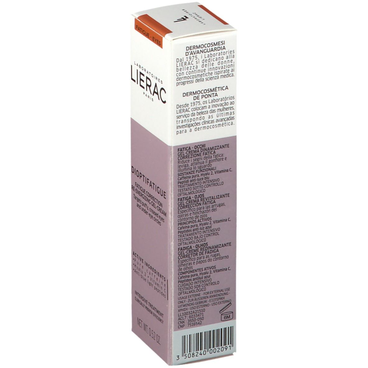 LIERAC Dioptifatigue Gel-Crème redynamisant correcteur fatigue