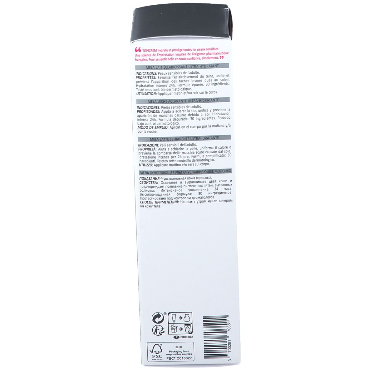 ​TOPICREM MELA Lait éclaircissant ultra-hydratant