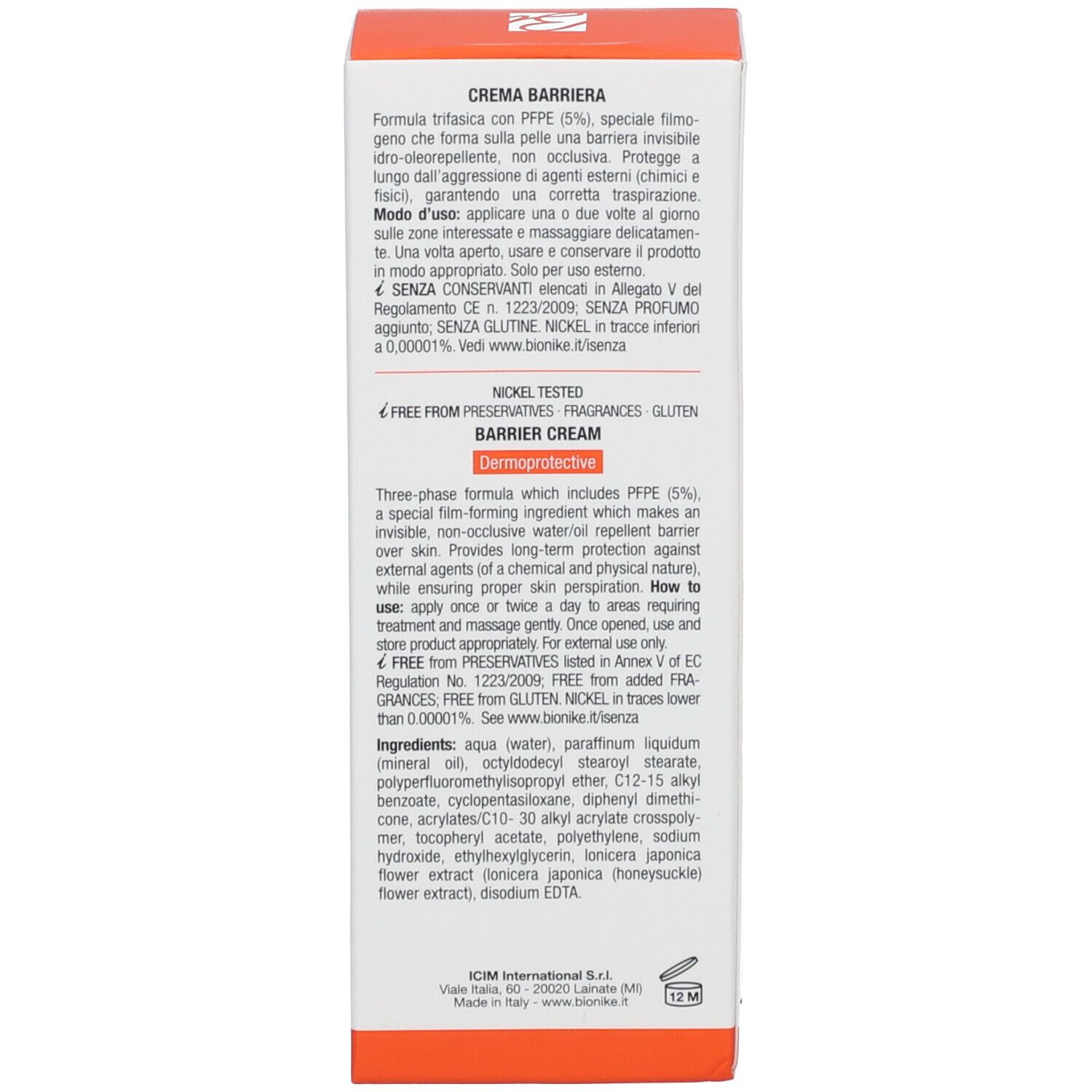 BioNike TRIDERM CINQUE Barriere-Creme
