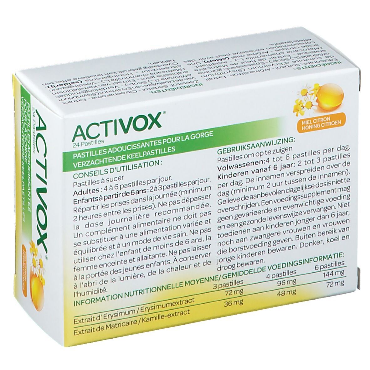 Activox® Halsschmerzen Honig-Zitrone Ohne Zucker