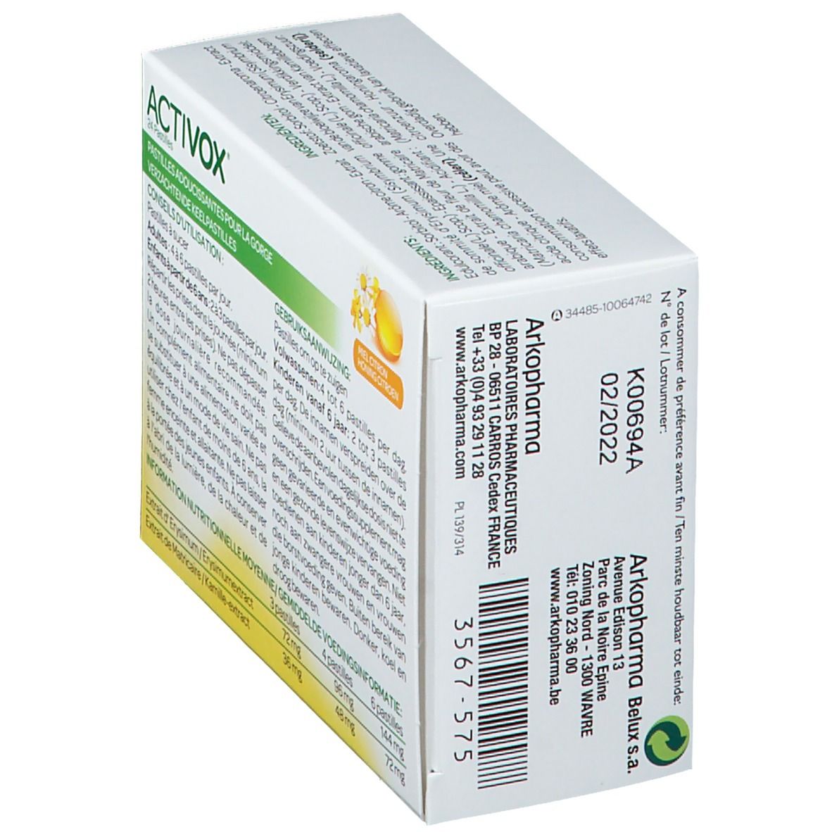 Activox® Halsschmerzen Honig-Zitrone Ohne Zucker