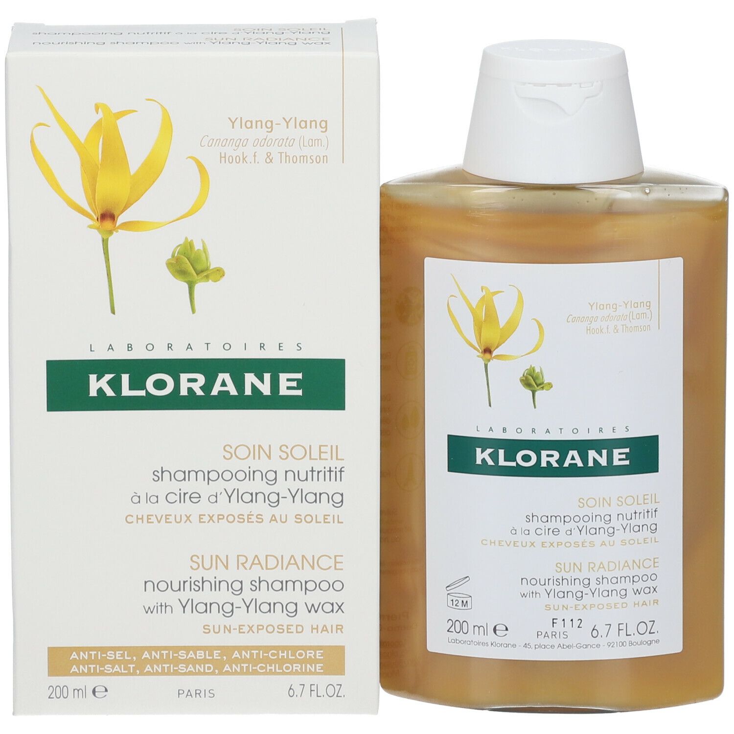 Klorane Soin Soleil Shampooing Nutritif à la Cire d'Ylang-Ylang