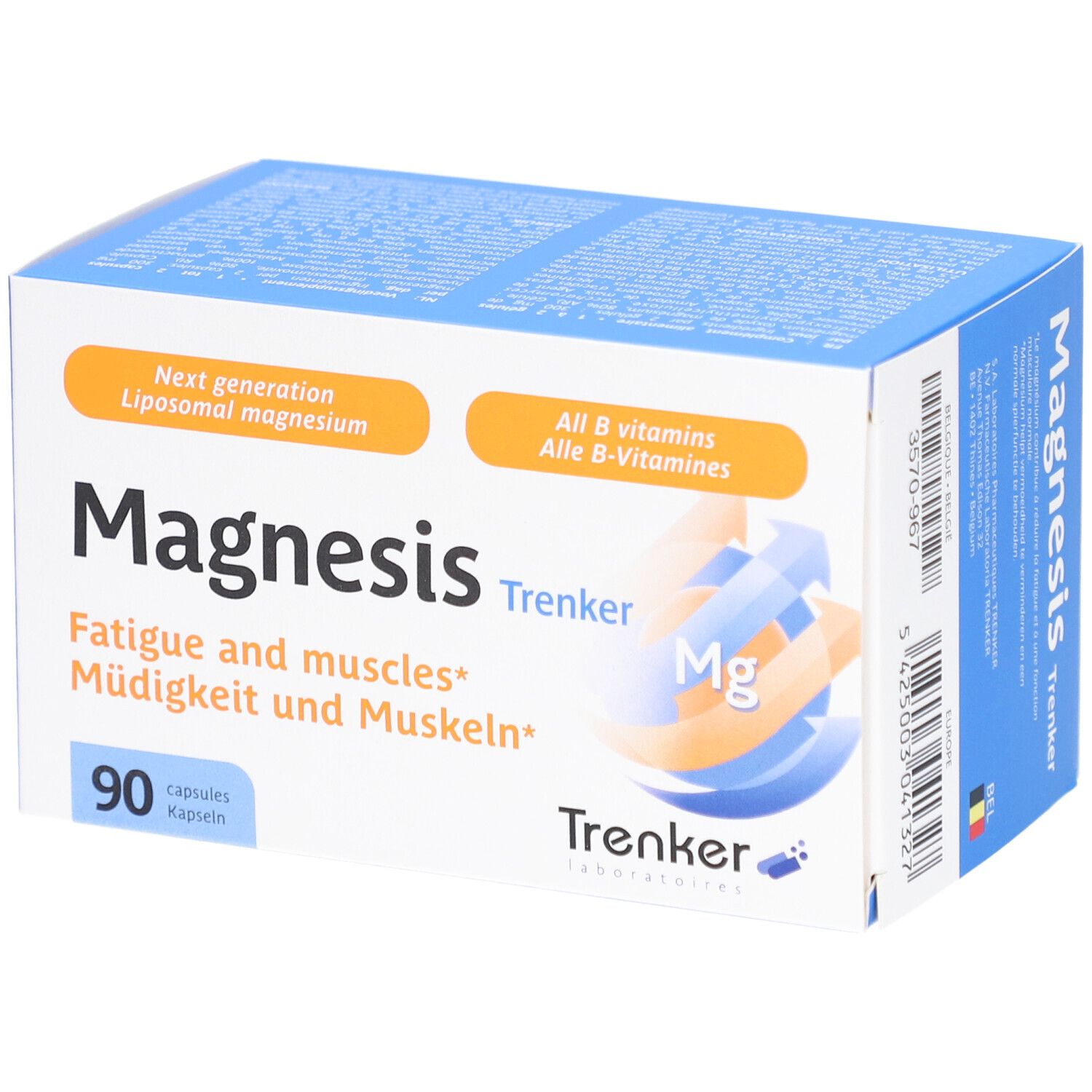 Trenker Magnesis: Hohe Konzentration, gute Aufnahme, 2-in-1 Magnesium und B-Vitamine.