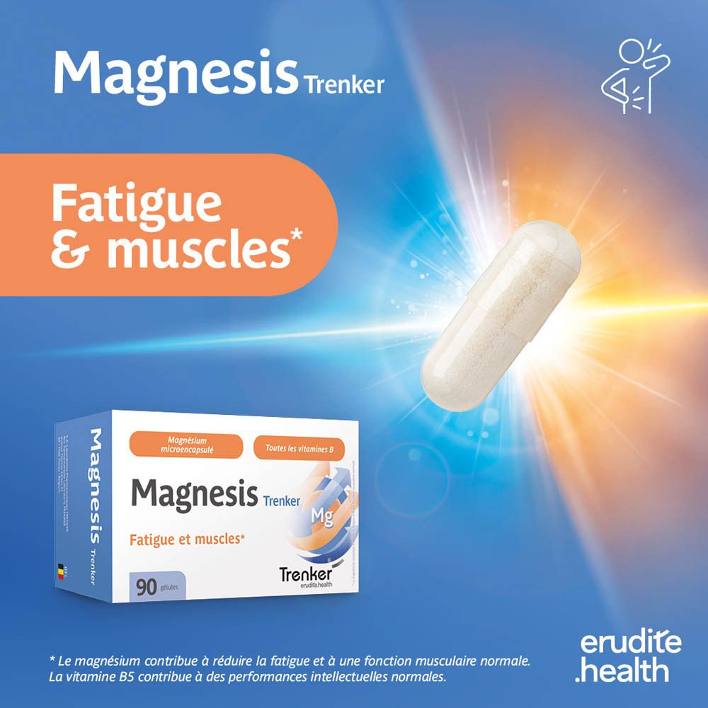 Trenker Magnesis : Magnésium microencapsulé et vitamines B pour une double action.