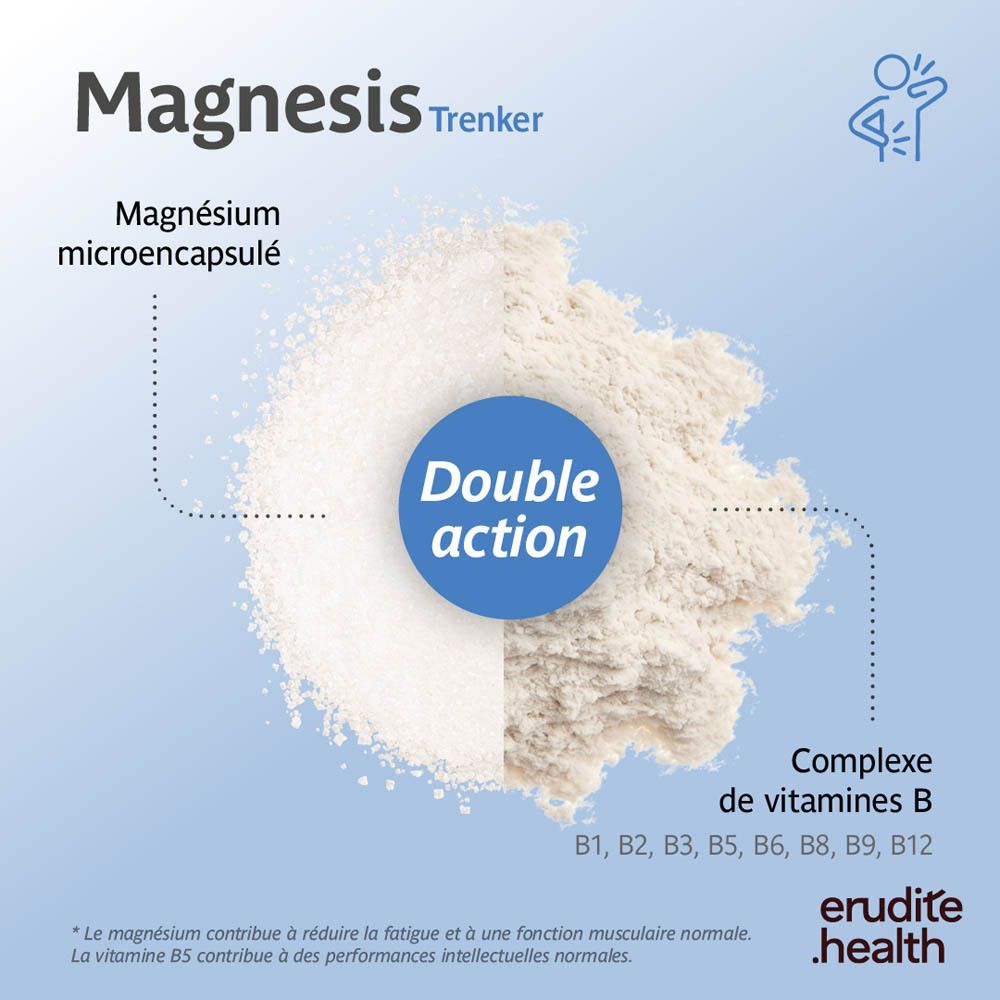 Trenker Magnesis : Haute concentration, bonne absorption, 2-en-1 magnésium et vitamines B.