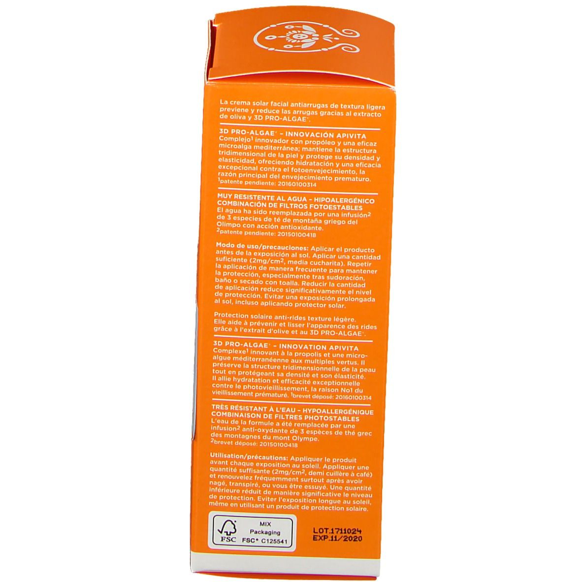 Apivita Suncare Crème Visage Anti-Rides Texture Légère SPF30