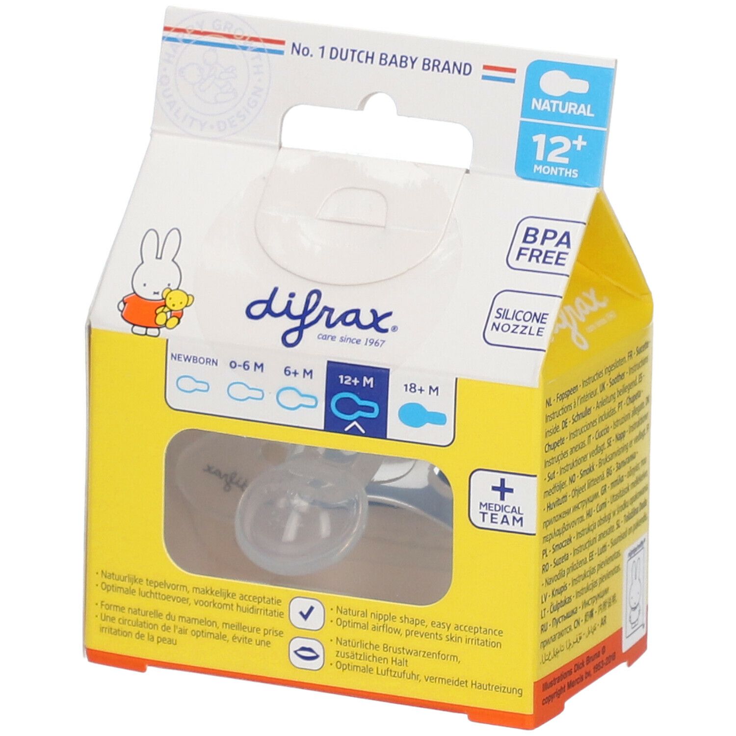 difrax® Schnuller Natural 12+ m