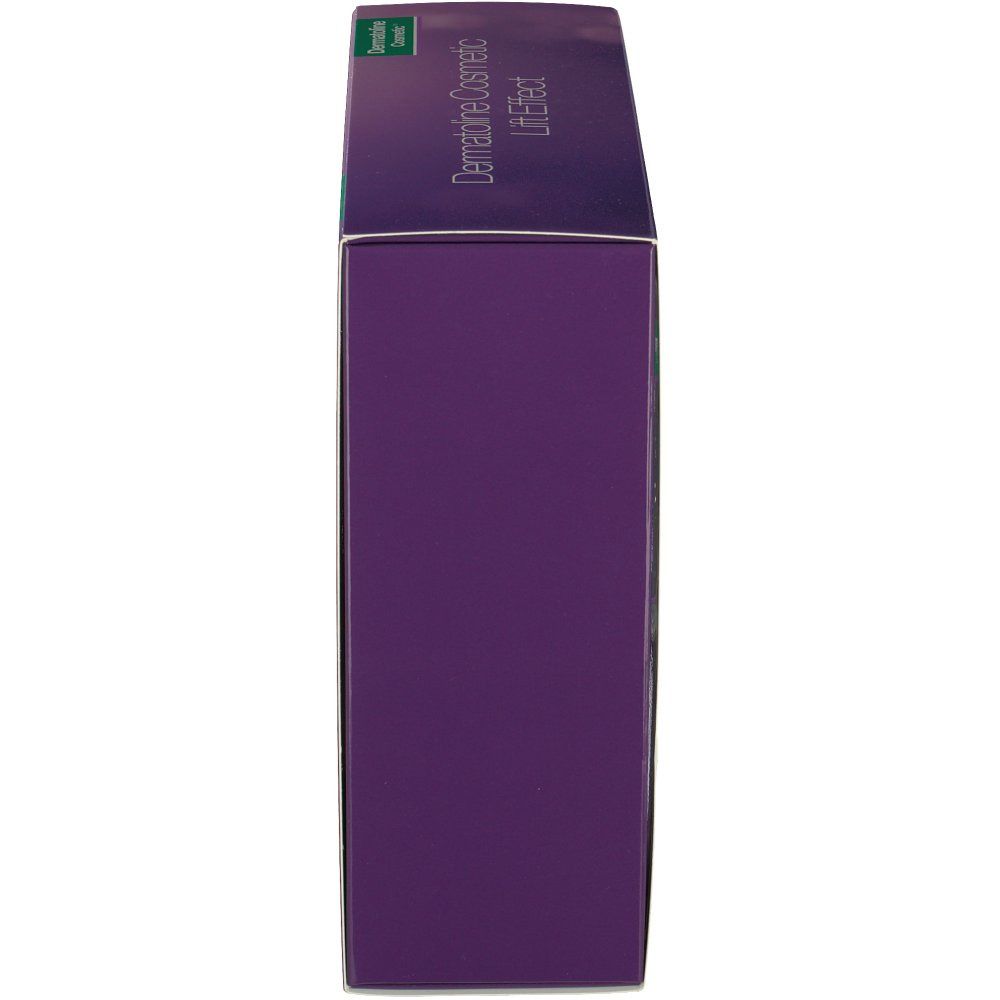 Emballage Dermatoline Cosmetic Lift Effect, violet. Vue latérale avec nom du produit et logo.
