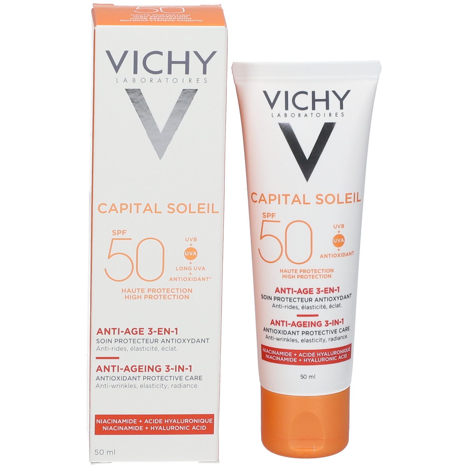 VICHY CAPITAL SOLEIL Anti-Âge Soin Antioxydant 3-en-1 SPF 50