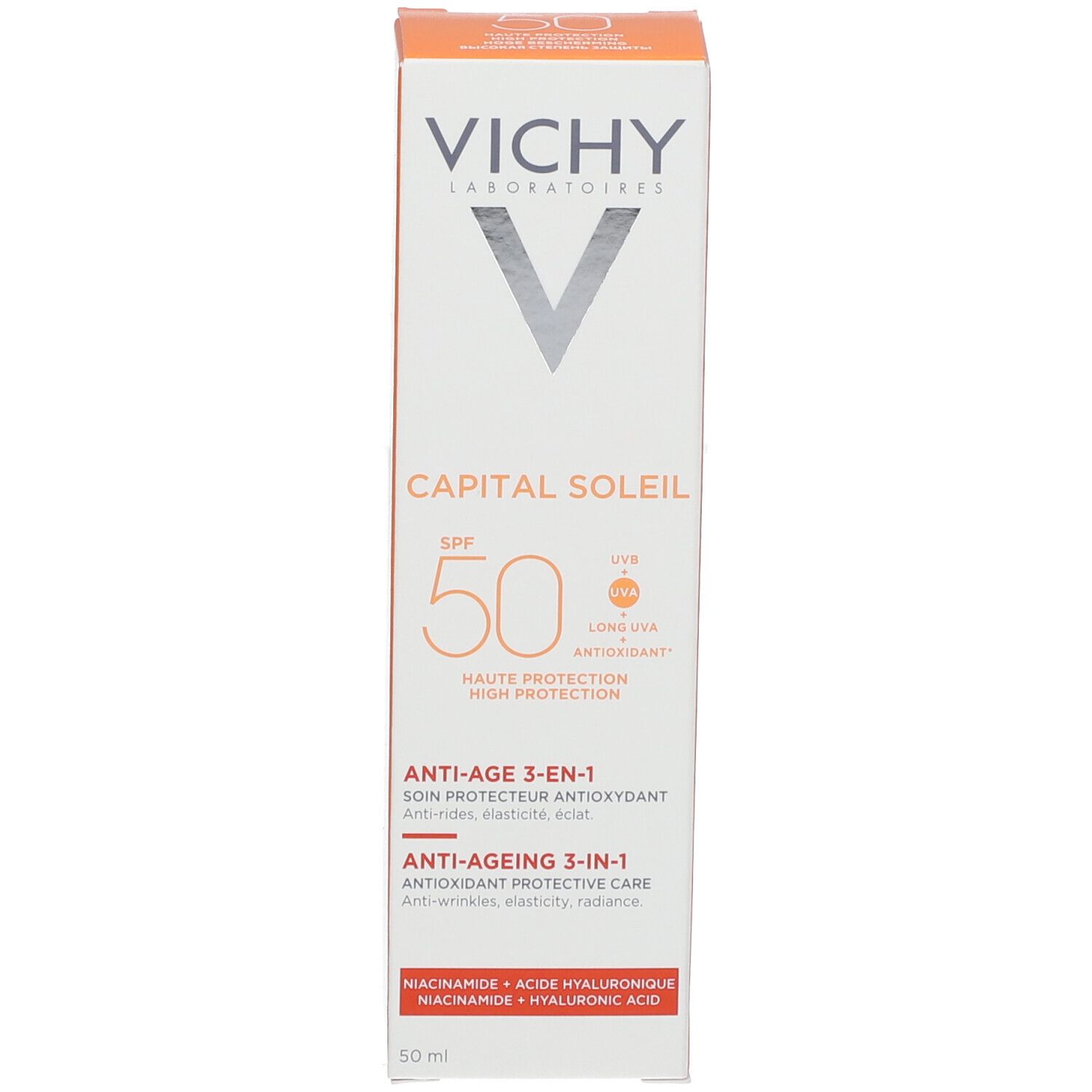 VICHY CAPITAL SOLEIL Anti-Âge Soin Antioxydant 3-en-1 SPF 50