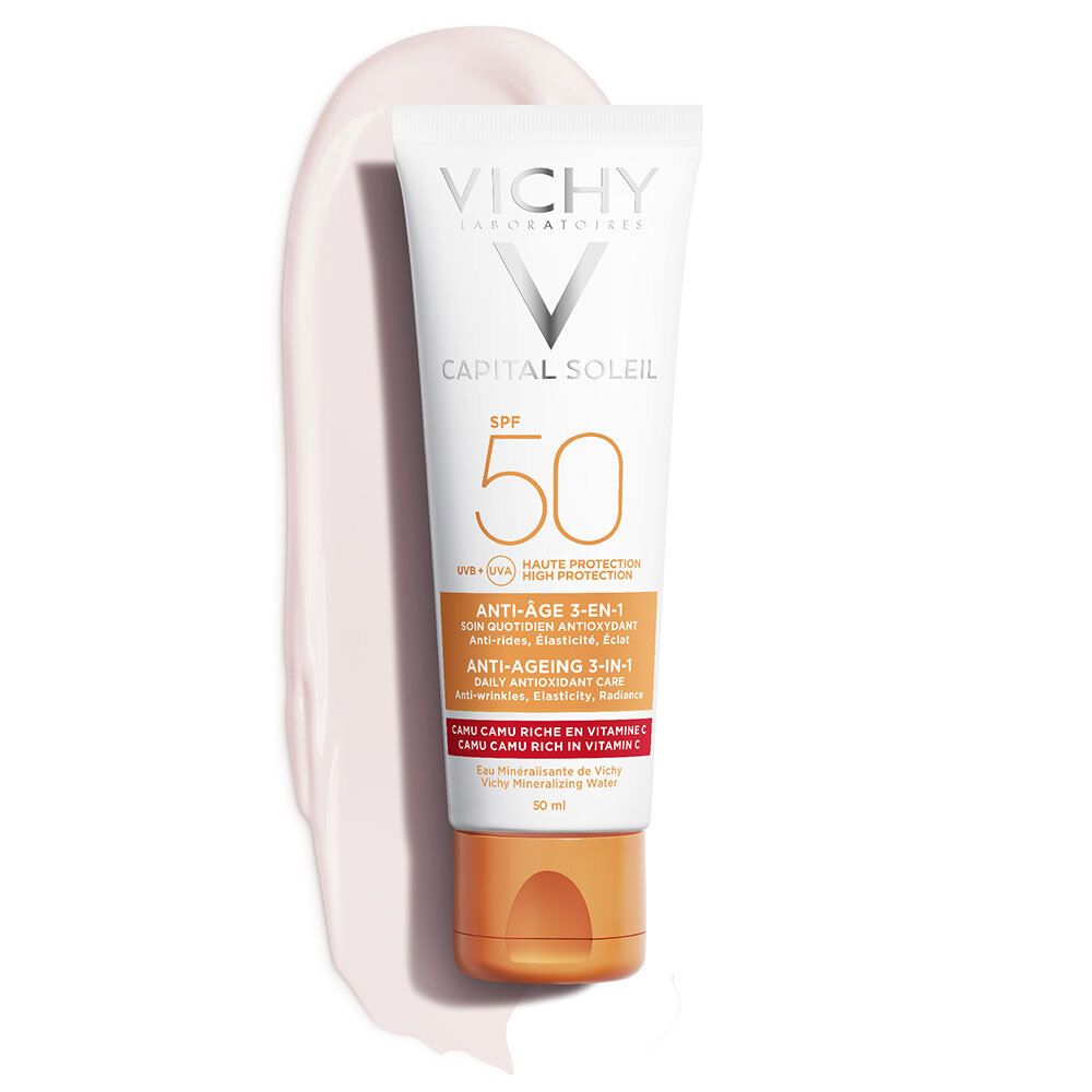 VICHY CAPITAL SOLEIL Anti-Âge Soin Antioxydant 3-en-1 SPF 50